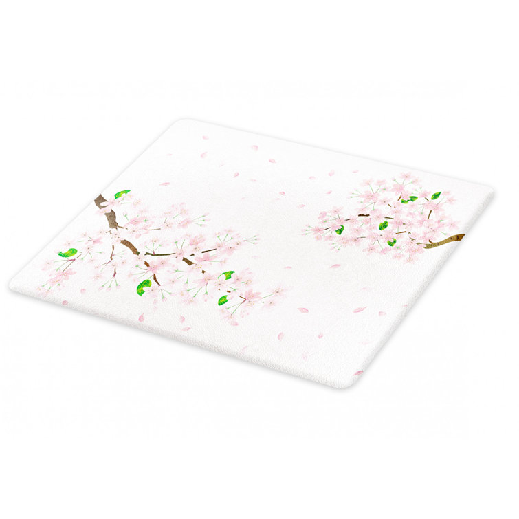 Bless international East Urban Home Glass Floral Cutting Board